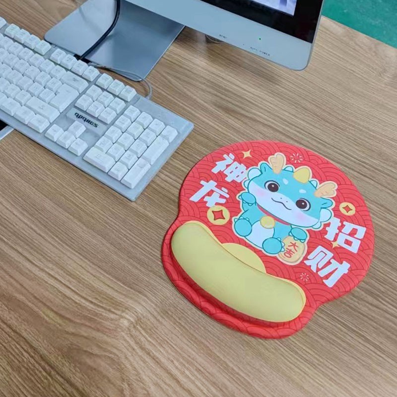 鍵盤墊辦公鼠標(biāo)墊手腕墊護腕墊橡膠純色記憶棉卡通硅膠游戲手托墊